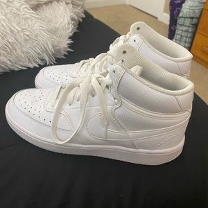 High top white sneakers!!